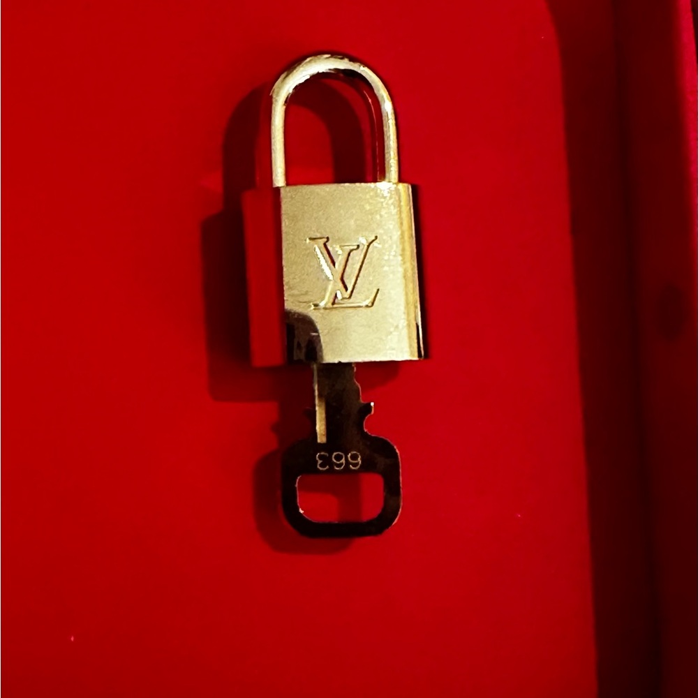 Louis Vuitton Shiny Gold Lock and Key
